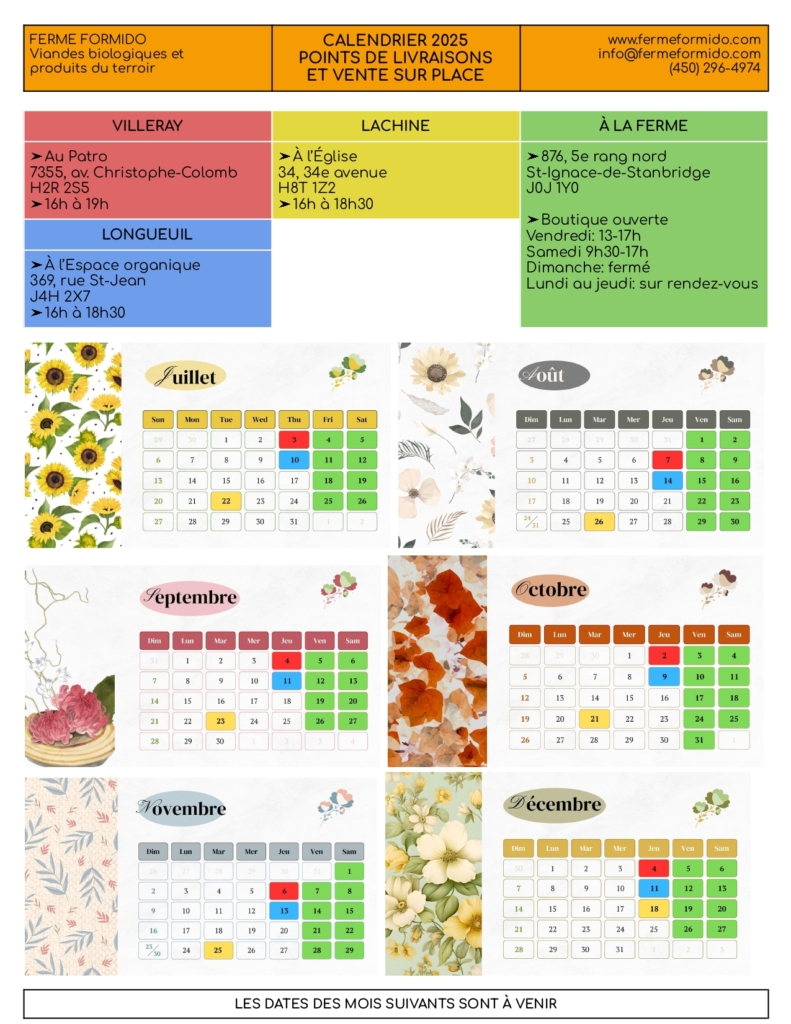 Calendrier livraisons juillet-décembre 2025 Formido_page-0001